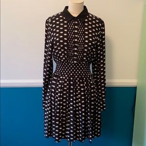 kate spade silk swan dress
